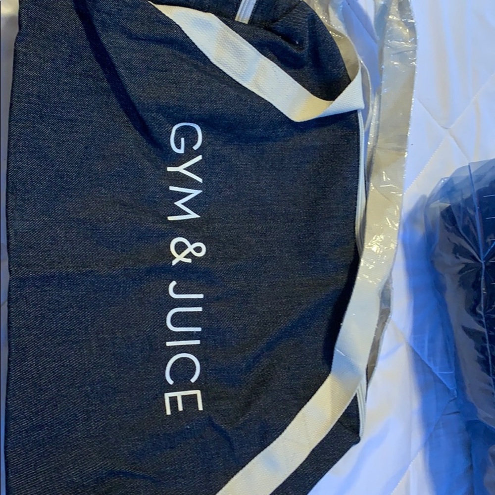 Gym and juice duffel bag